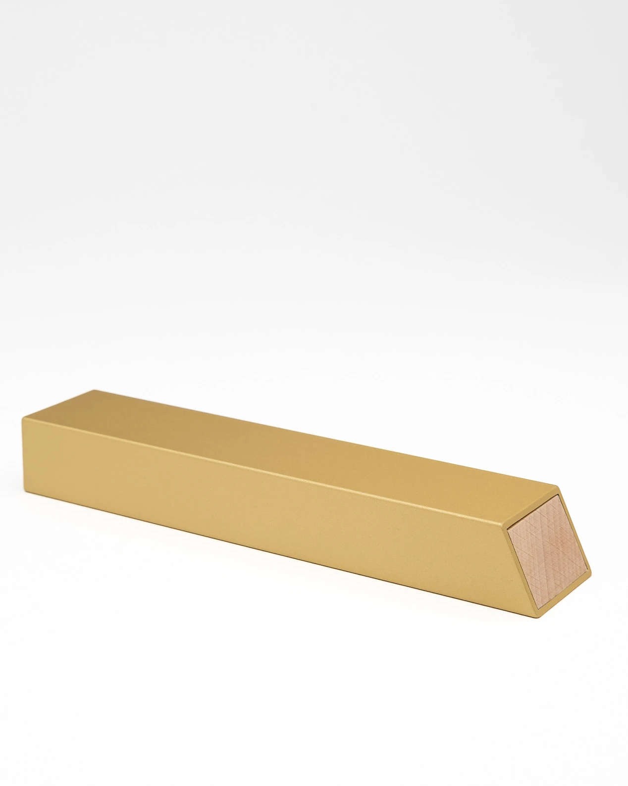 Monolith L Pillendose in Gold, Buche – Bild 4