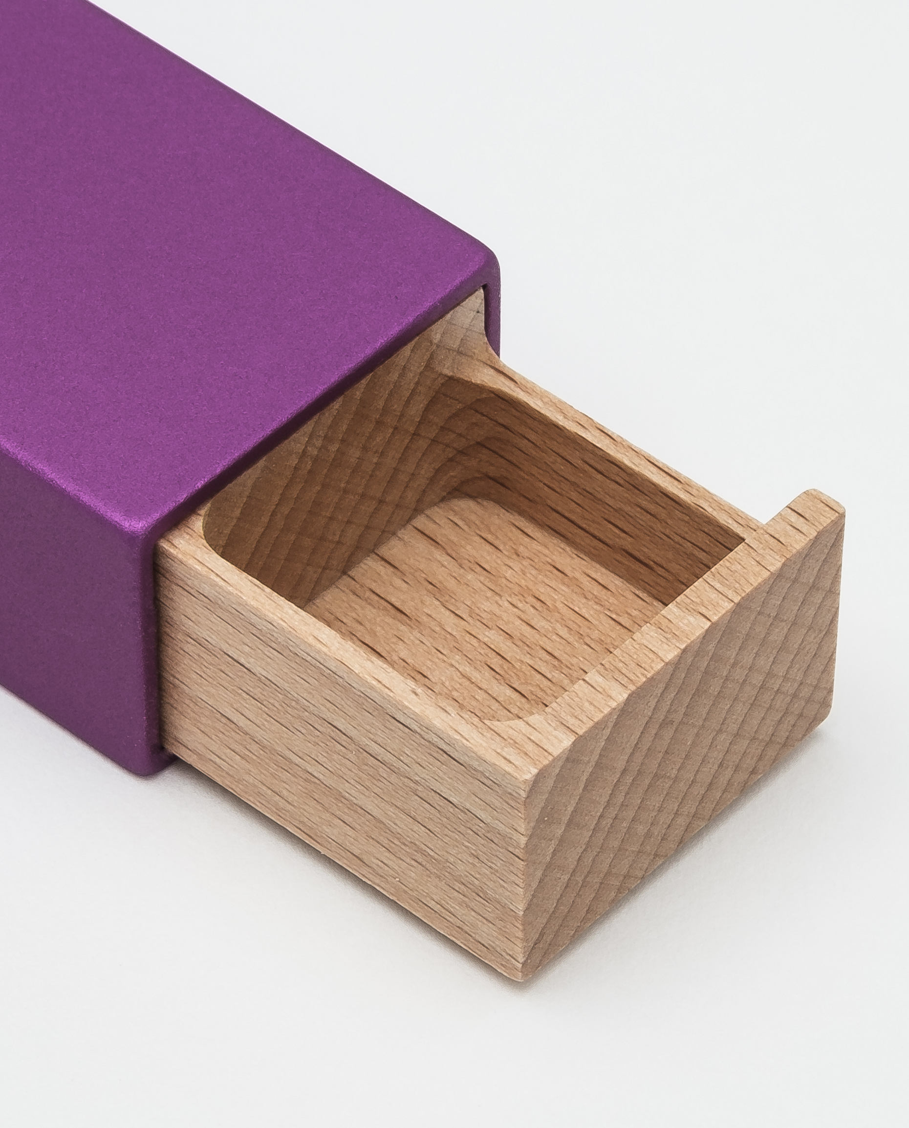 Monolith 2 Pillendose Woche Lila, Buche – Bild 8
