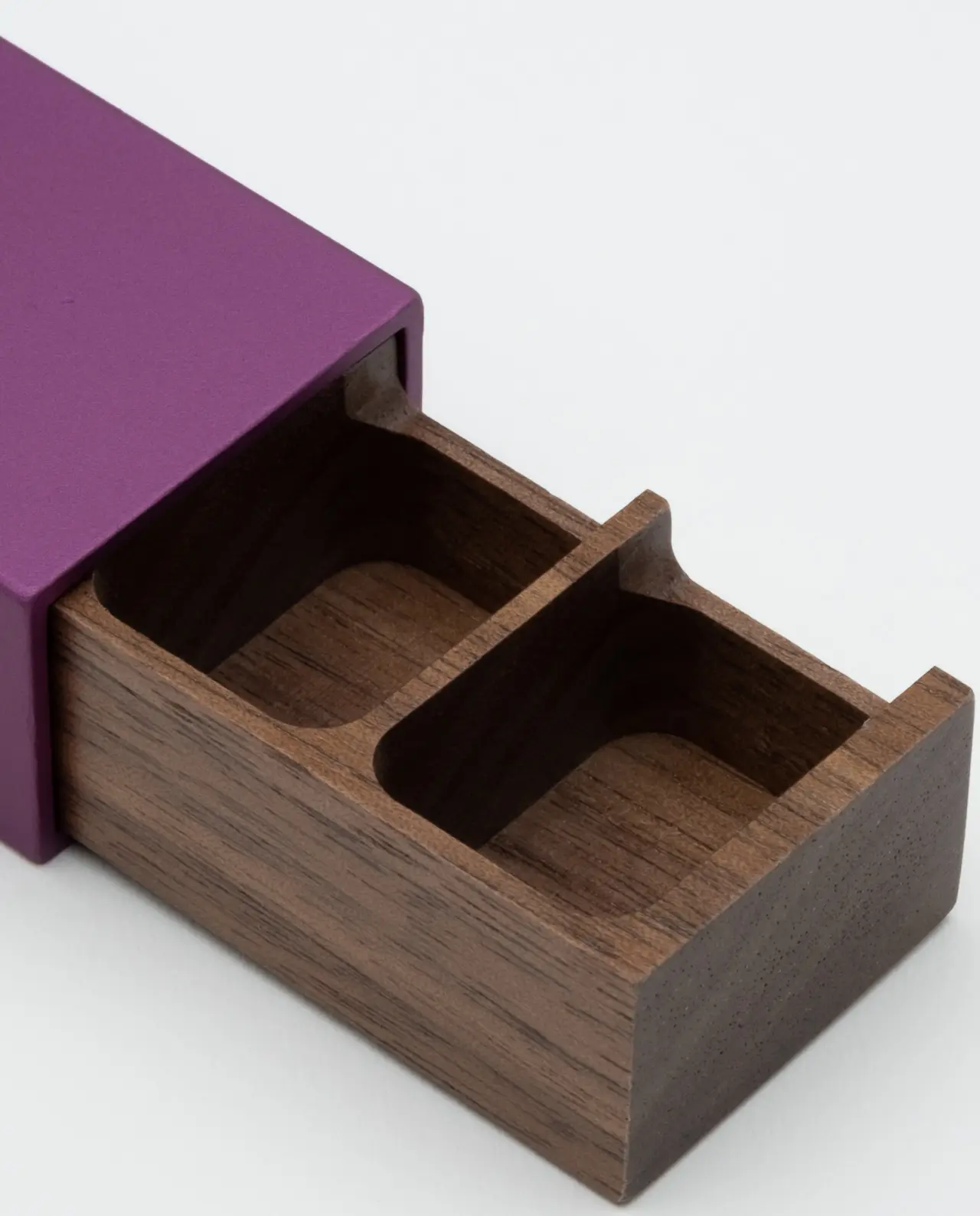 Monolith L pillbox in purple, walnut - Image 2