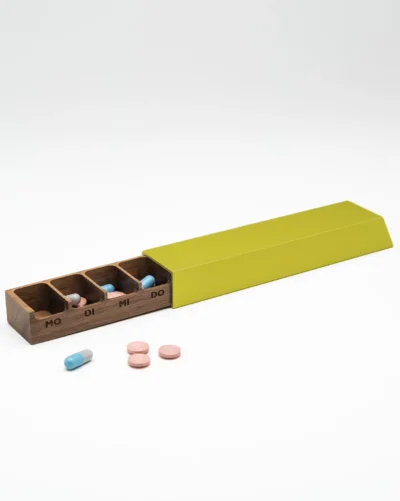 Monolith L Pillendose in Neon, Nuss