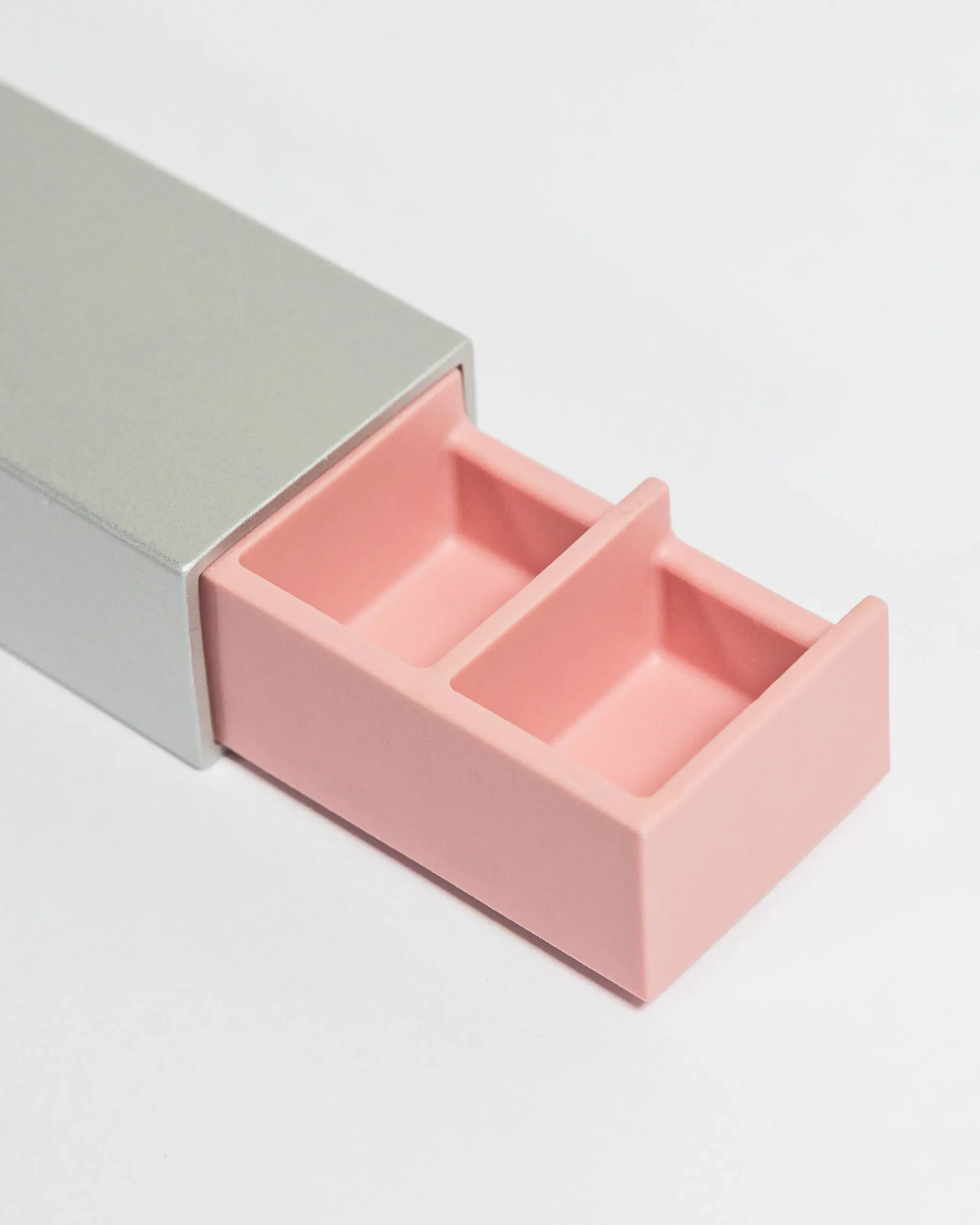 Monolith L Pillendose -Silberrosa